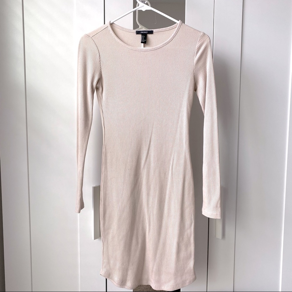 Ribbed Long Sleeve Bodycon Dress